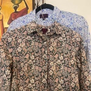Liberty fabric button down shirts